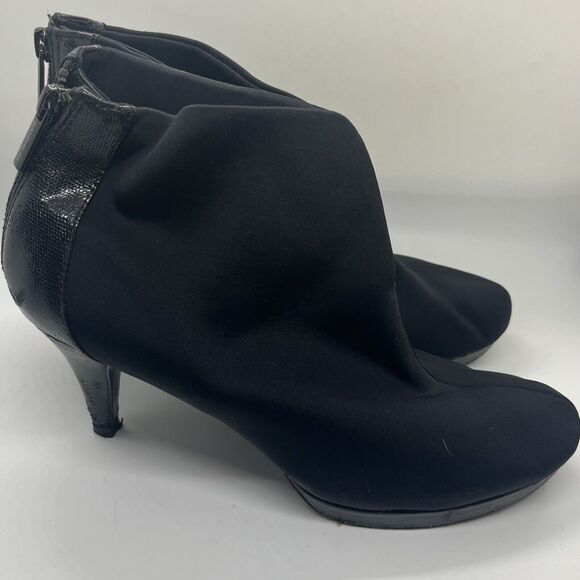 Black Platform Soft Side Bandolino Booties 8.5 - Picture 1 of 11